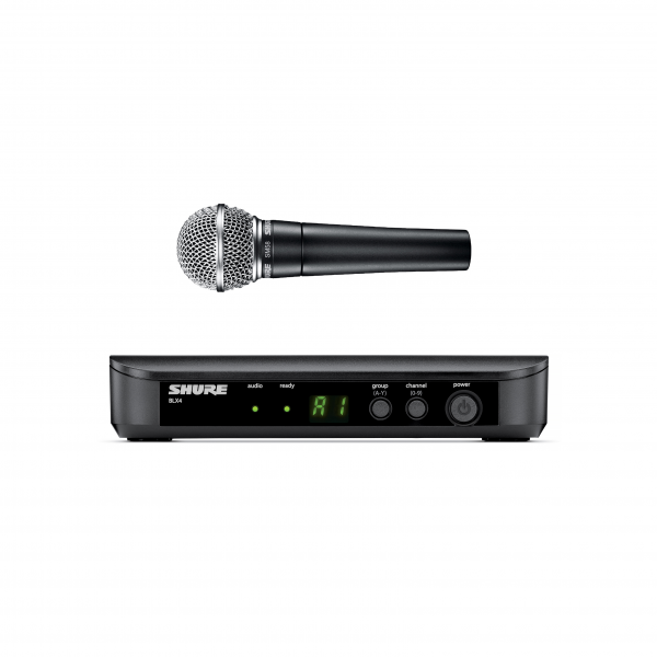 SHURE BLX4 Receiver + SHURE SM58 Microphone